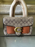 Coach Tabby Signature Canvas Mini Top Handle Bag