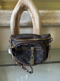 Coach Multi-Zip Leather Crossbody Bag with Chain Strap