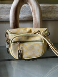 Coach Navy Cherry Print Mini Shoulder Bag